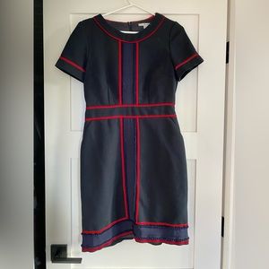 Boden dress navy/red